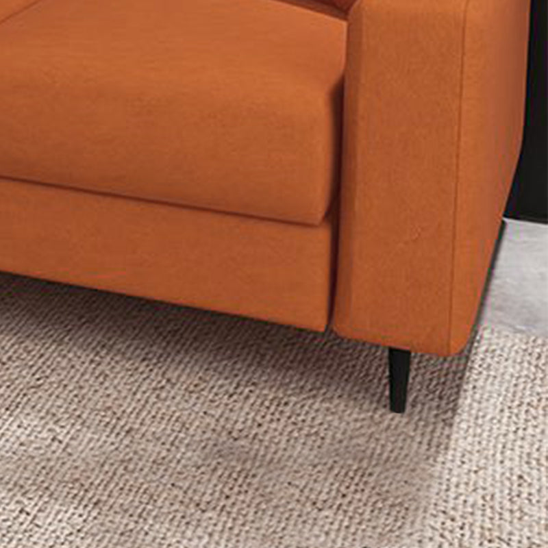 Contemporary Cotton Blend Standard Cushions Square Arm Settee Bench