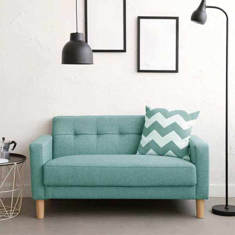 Standard Biscuit Back Settee Sofa Contemporary Square Arm Settee Loveseat
