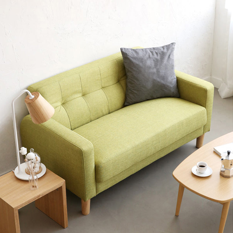 Standard Biscuit Back Settee Sofa Contemporary Square Arm Settee Loveseat