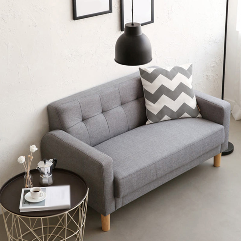 Standard Biscuit Back Settee Sofa Contemporary Square Arm Settee Loveseat