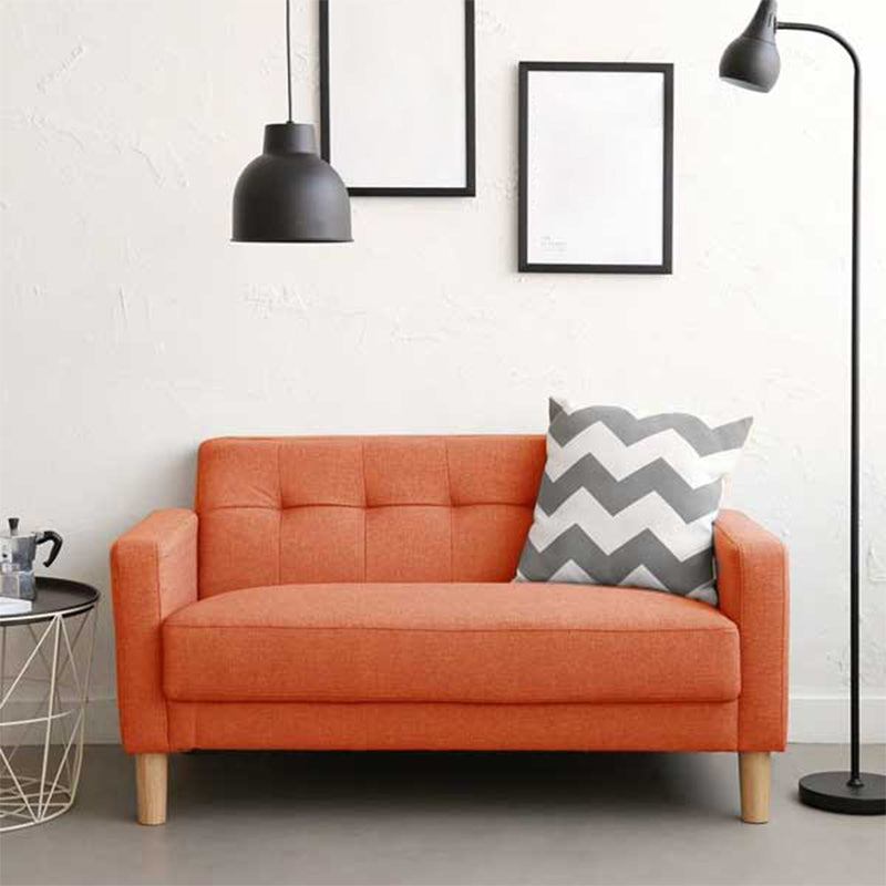 Standard Biscuit Back Settee Sofa Contemporary Square Arm Settee Loveseat