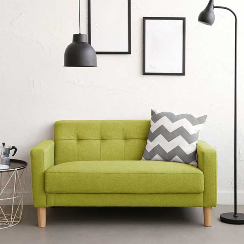Standard Biscuit Back Settee Sofa Contemporary Square Arm Settee Loveseat