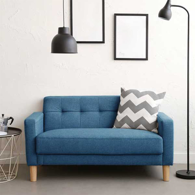 Standard Biscuit Back Settee Sofa Contemporary Square Arm Settee Loveseat