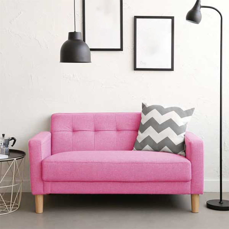 Standard Biscuit Back Settee Sofa Contemporary Square Arm Settee Loveseat