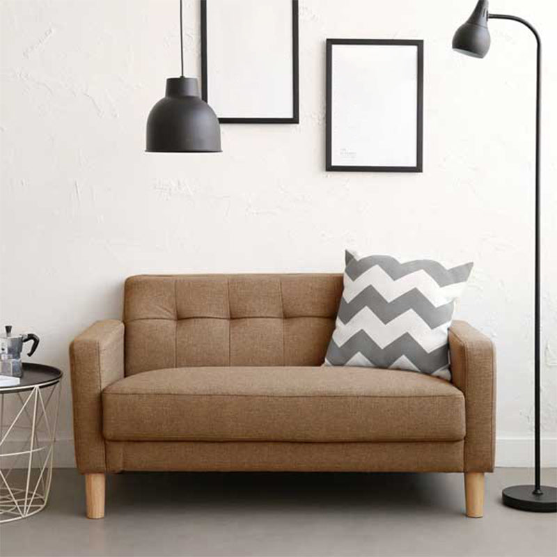 Standard Biscuit Back Settee Sofa Contemporary Square Arm Settee Loveseat