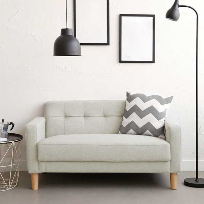 Standard Biscuit Back Settee Sofa Contemporary Square Arm Settee Loveseat