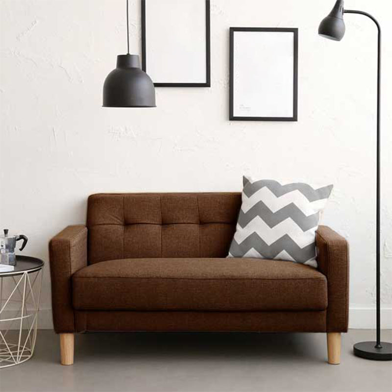 Standard Biscuit Back Settee Sofa Contemporary Square Arm Settee Loveseat