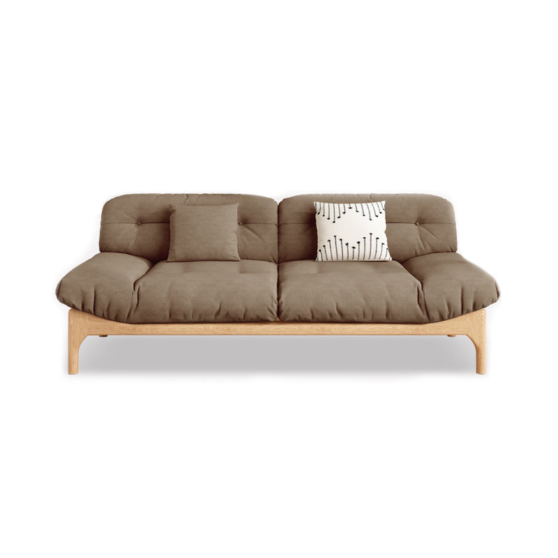 Contemporary Tufted Back Settee Armless Standard Sofa with Slipcover