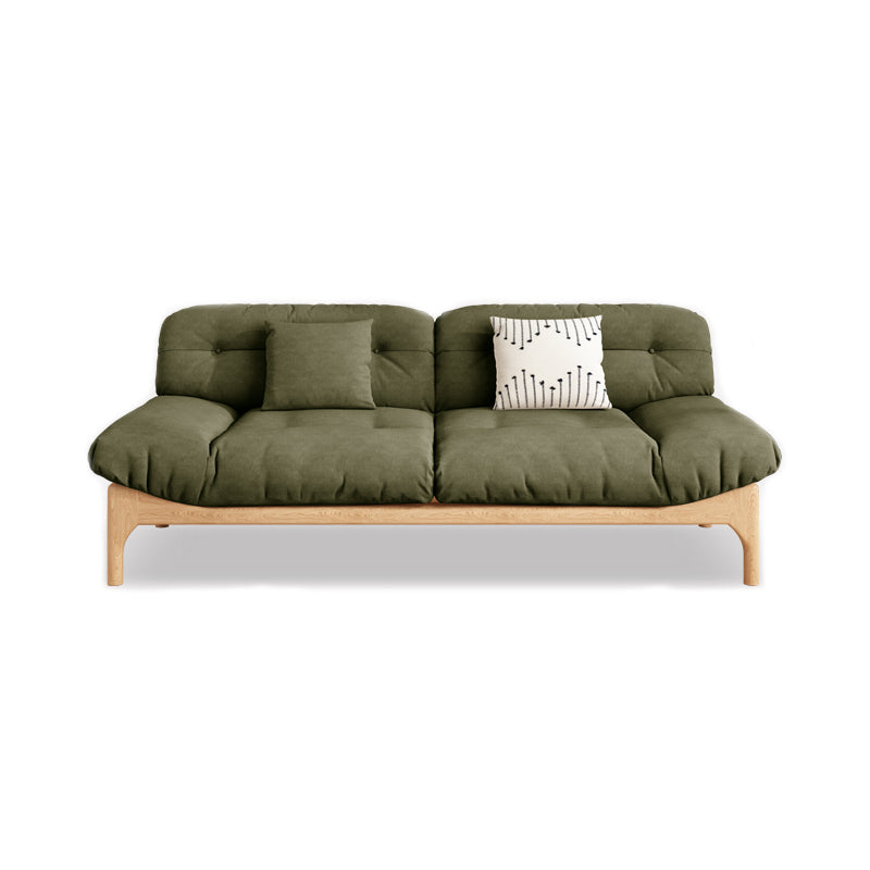 Contemporary Tufted Back Settee Armless Standard Sofa with Slipcover