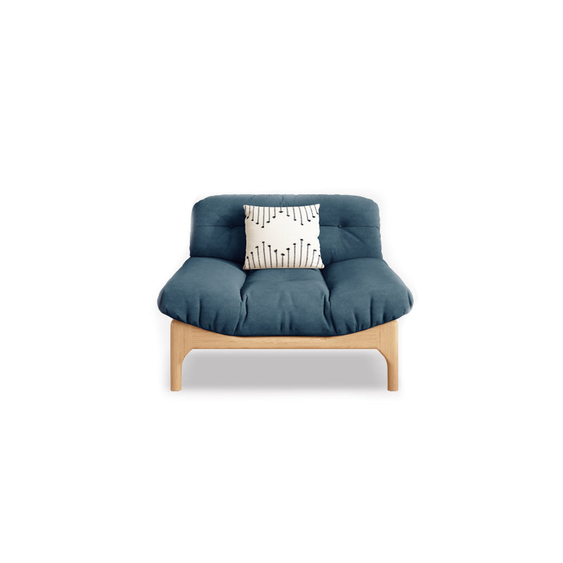 Contemporary Tufted Back Settee Armless Standard Sofa with Slipcover