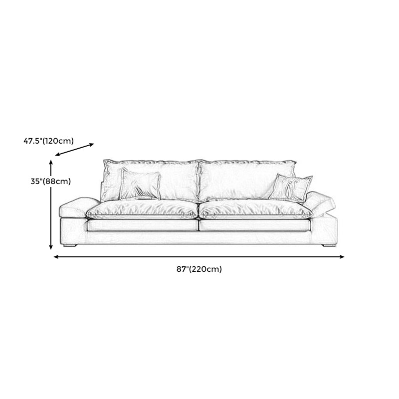 Contemporary Dark Brown Cushions Standard Square Arm Seating
