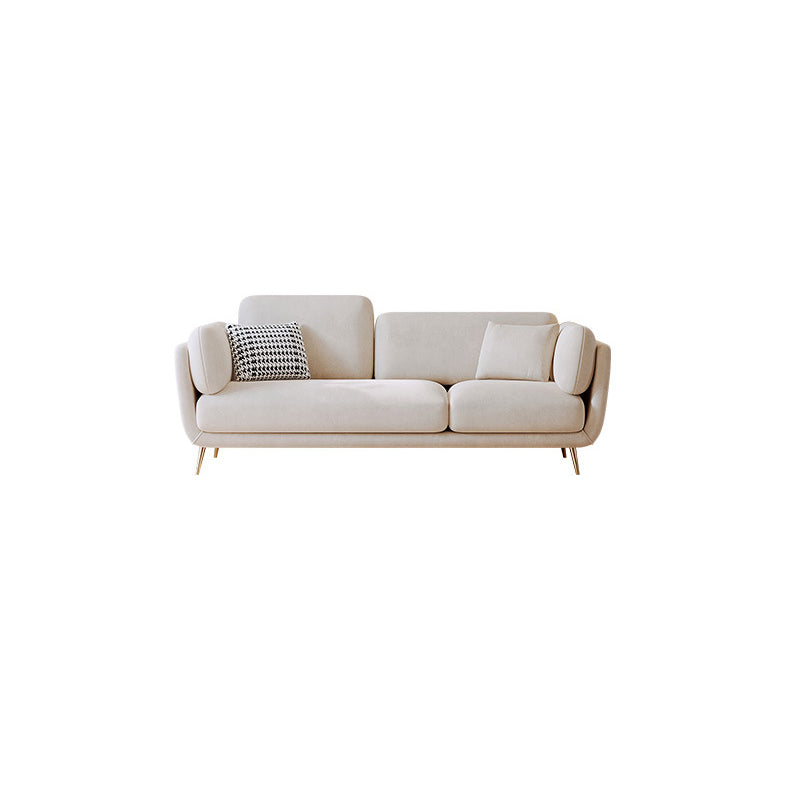 Contemporary Square Arm Sofa Couch Standard Velvet Settee Couch