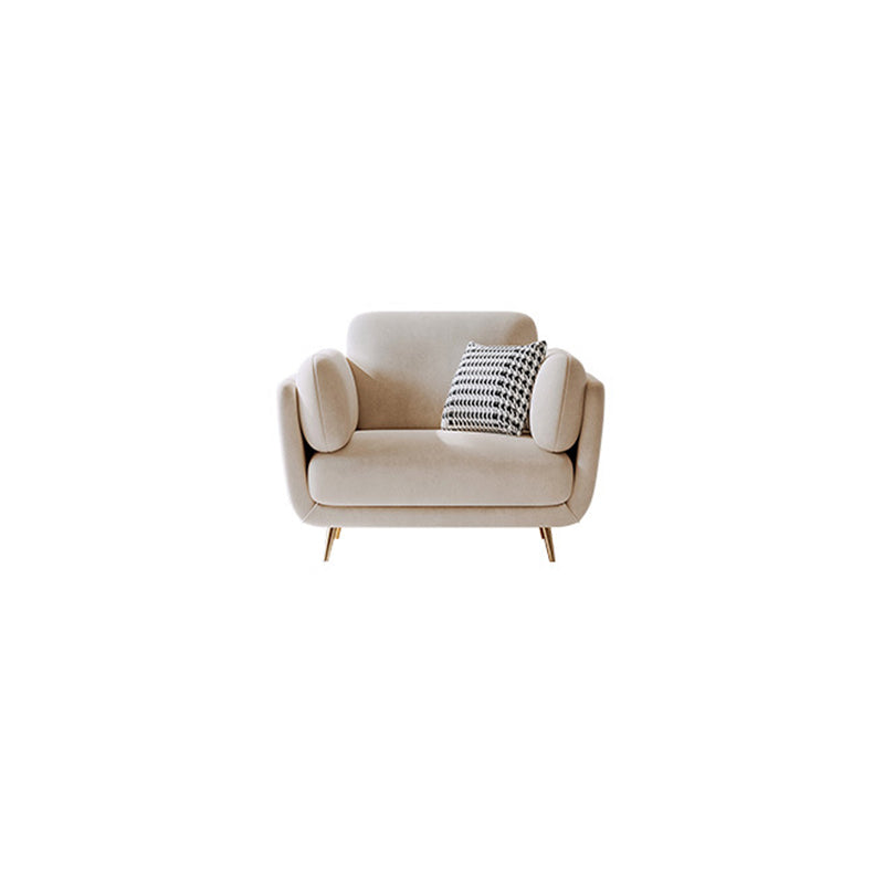 Contemporary Square Arm Sofa Couch Standard Velvet Settee Couch
