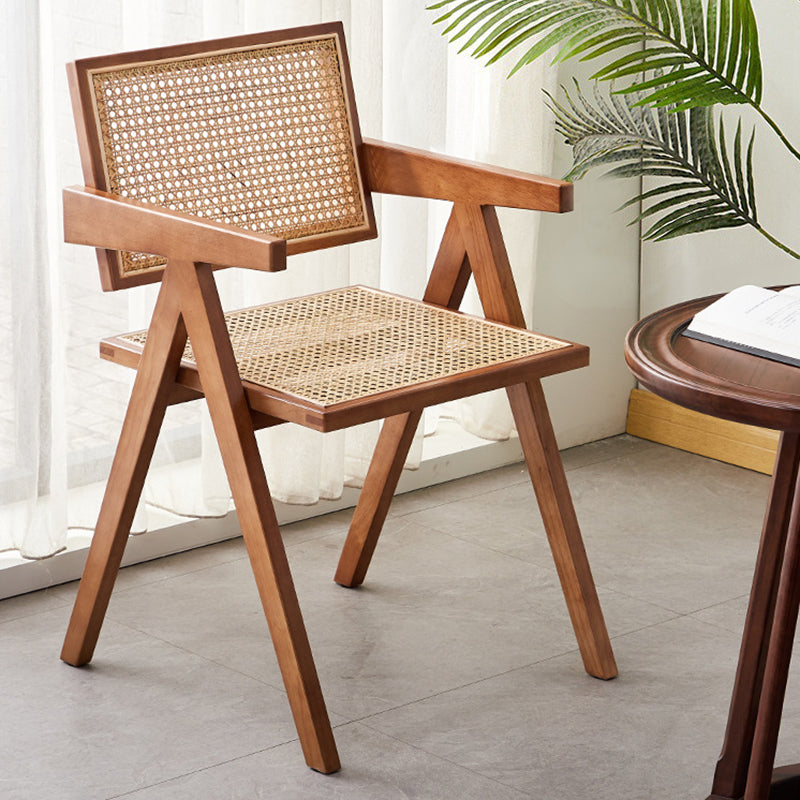 Wood 20" L x 20" W x 31.8" H Armless Solid Wood Frame Chair for Living Room