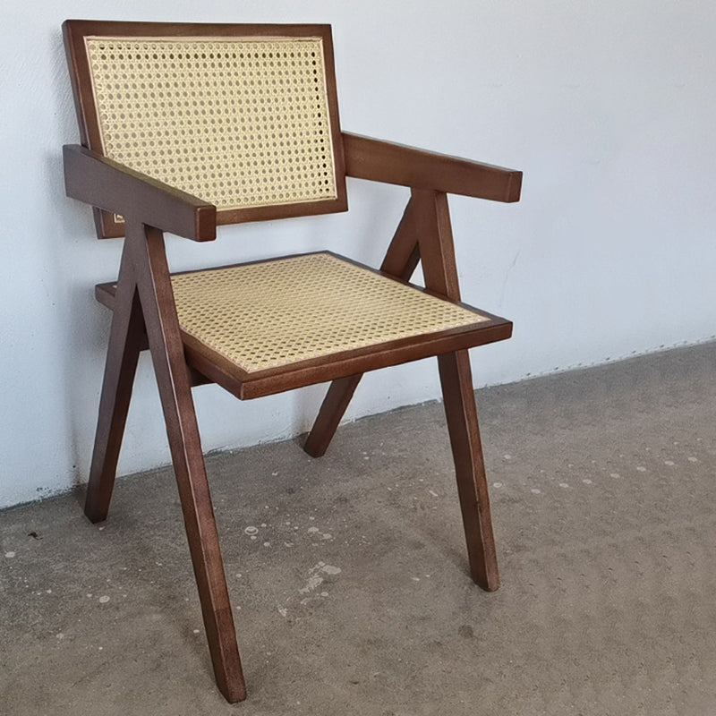 Wood 20" L x 20" W x 31.8" H Armless Solid Wood Frame Chair for Living Room