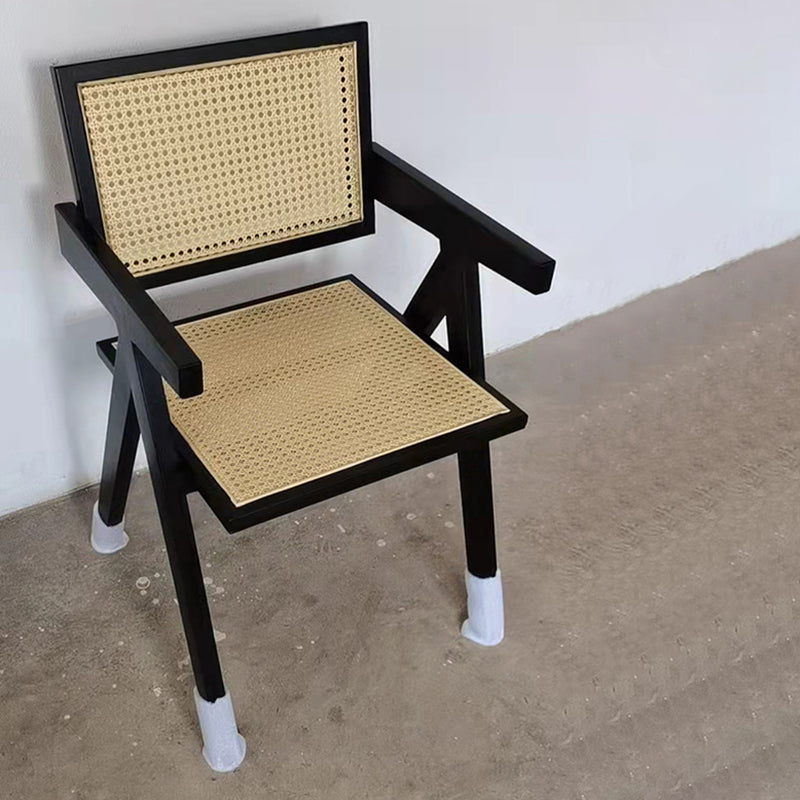 Wood 20" L x 20" W x 31.8" H Armless Solid Wood Frame Chair for Living Room