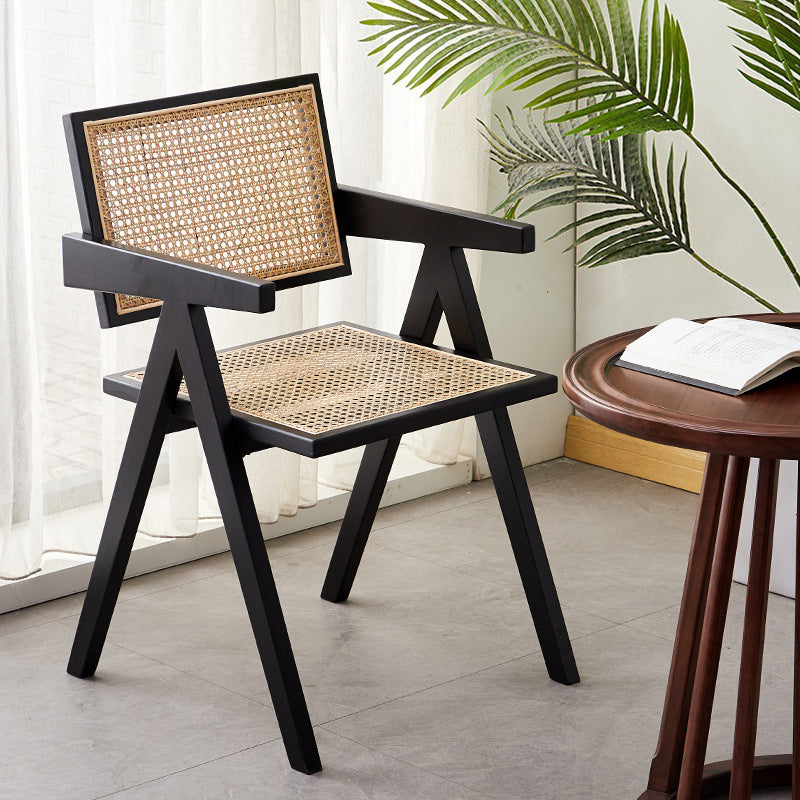 Wood 20" L x 20" W x 31.8" H Armless Solid Wood Frame Chair for Living Room