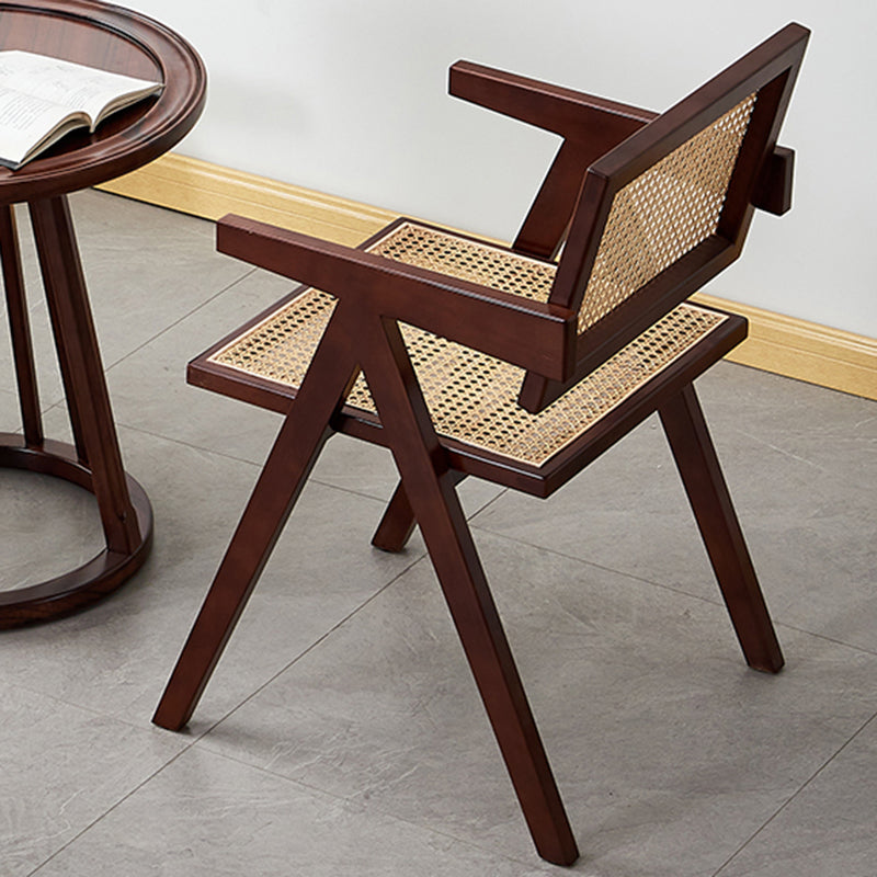 Wood 20" L x 20" W x 31.8" H Armless Solid Wood Frame Chair for Living Room