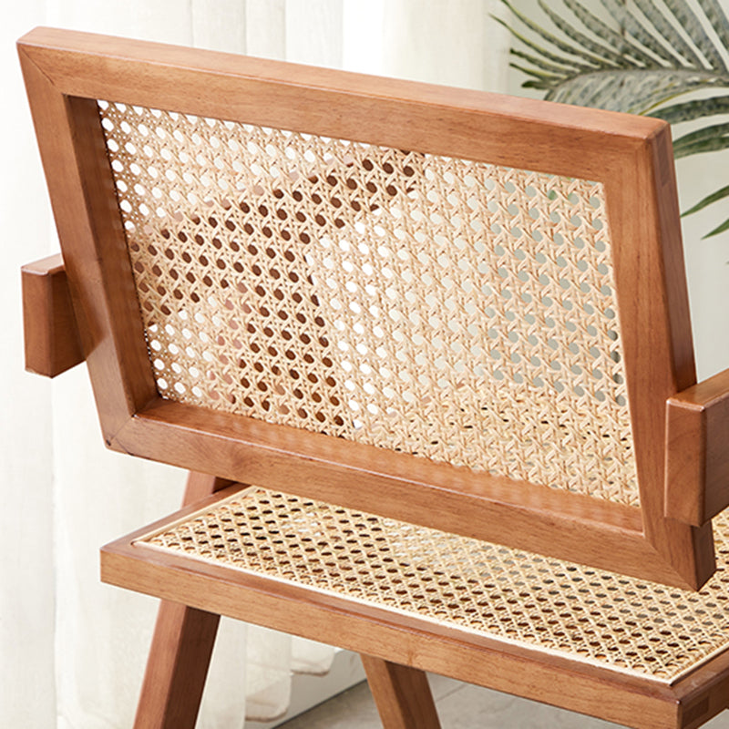 Wood 20" L x 20" W x 31.8" H Armless Solid Wood Frame Chair for Living Room