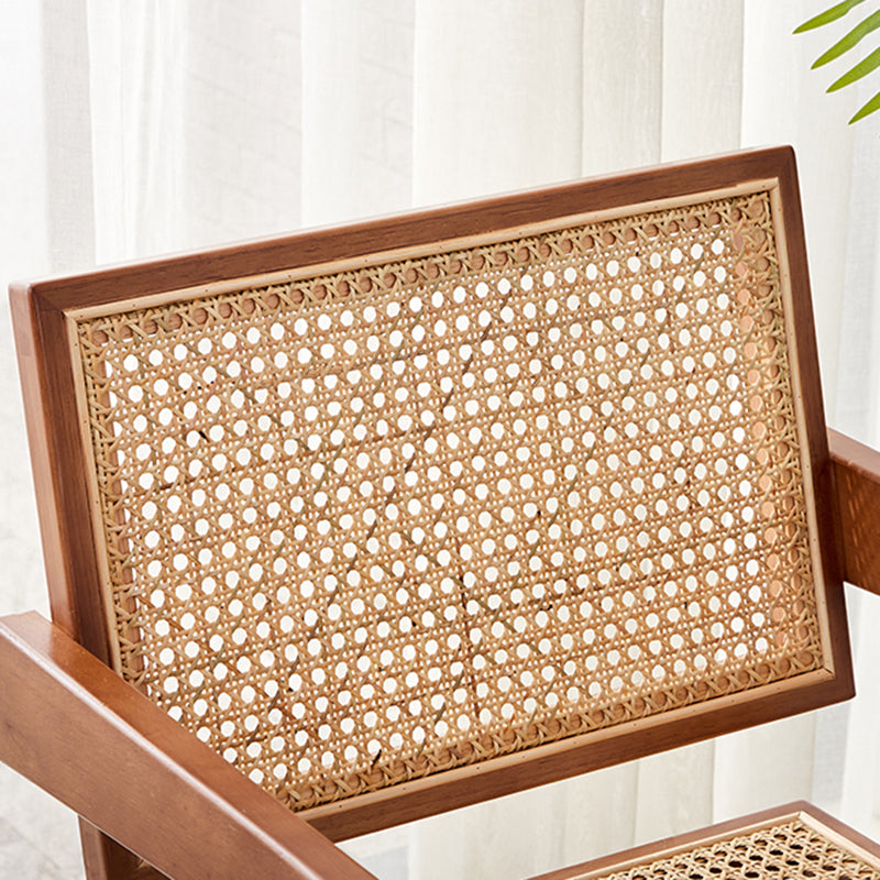 Wood 20" L x 20" W x 31.8" H Armless Solid Wood Frame Chair for Living Room