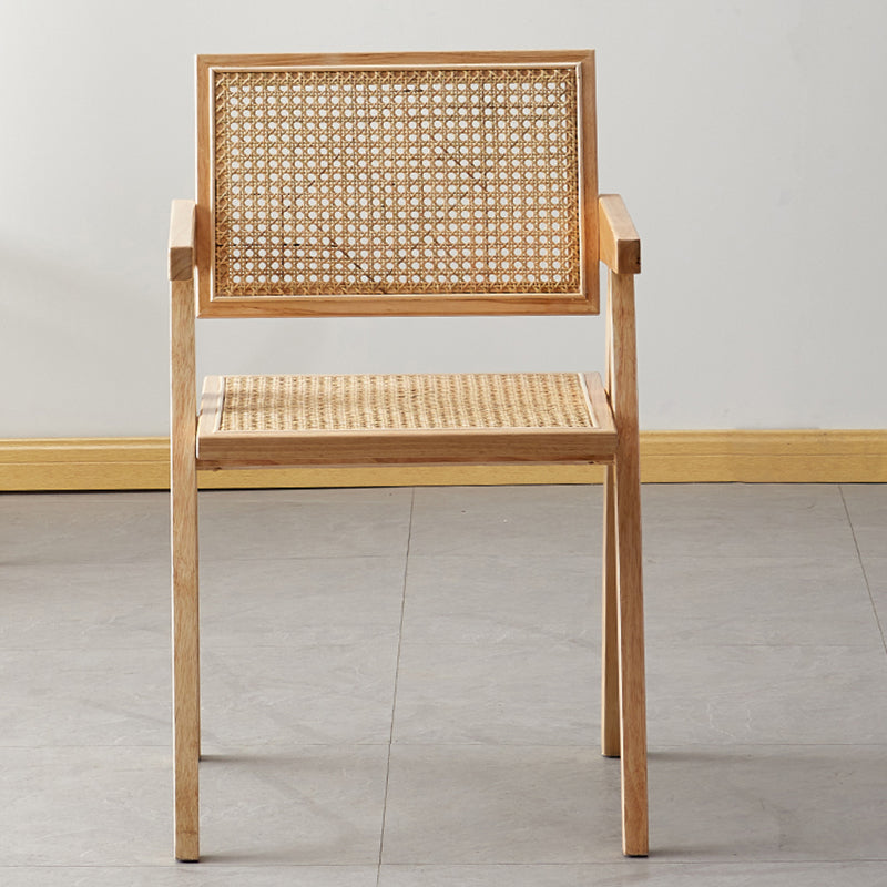 Wood 20" L x 20" W x 31.8" H Armless Solid Wood Frame Chair for Living Room