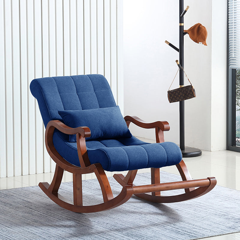 Cotton Blend/Fabric Lounge Chair with Sled Base Pillow Back Armchair