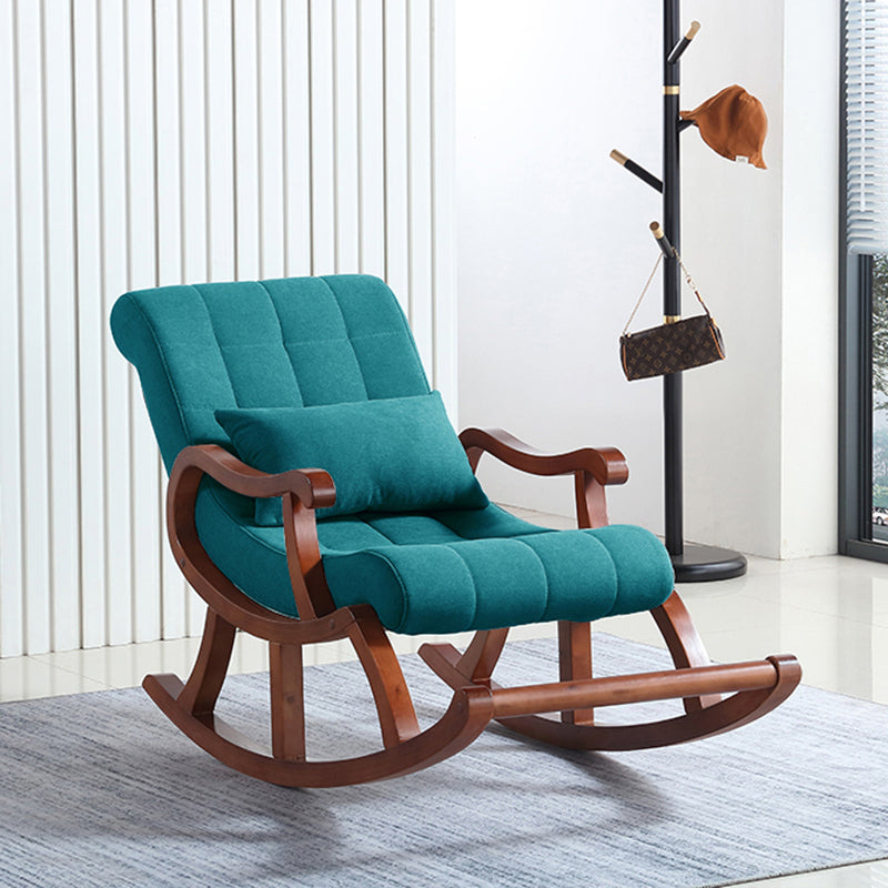 Cotton Blend/Fabric Lounge Chair with Sled Base Pillow Back Armchair