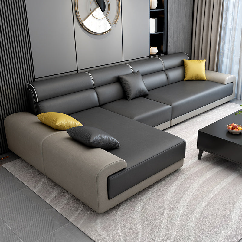 Contemporary Removable Cushions Pillow Top Arm Sectionals for Living Room