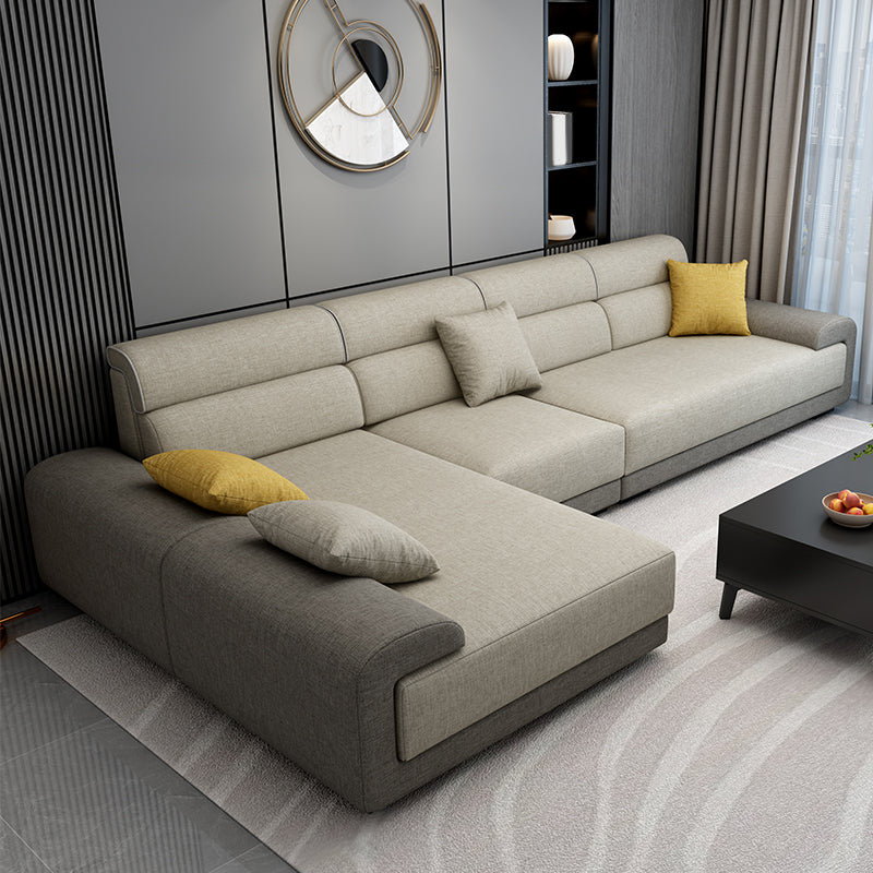 Contemporary Removable Cushions Pillow Top Arm Sectionals for Living Room