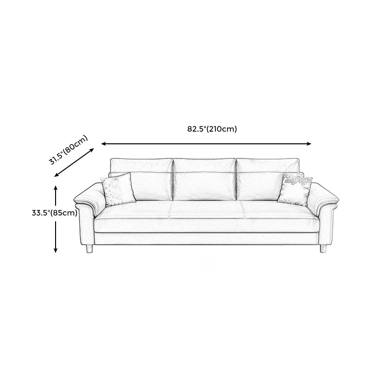 Stain Resistant Faux Leather Sofa Couch Pillow Top Arm Settee Couch with Pillows