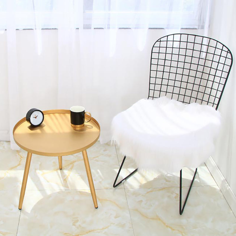 Contemporary 3 Legs Coffee Table Metal Tray Top Cocktail Table