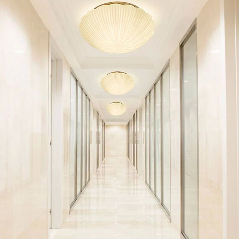 White Flush Mount Ceiling Light Nordic Simple Style Flush Light