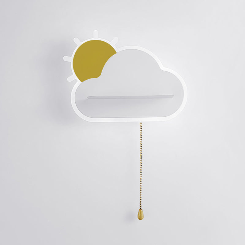 Cloud Shape Metal Wall Light Kid Style 1 Light Wall Lighting Fixtures