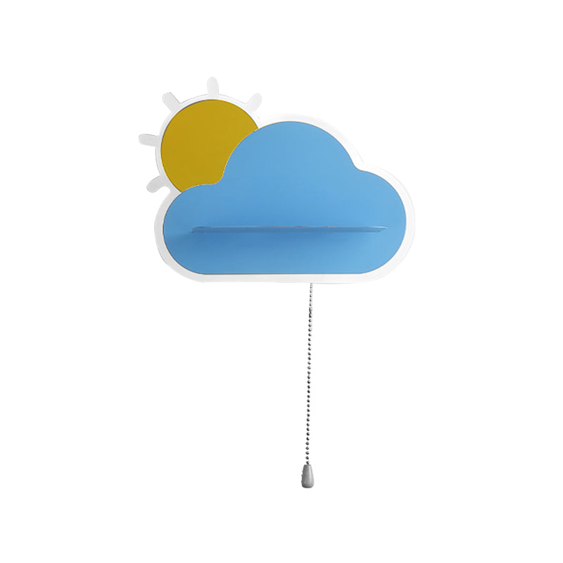 Cloud Shape Metal Wall Light Kid Style 1 Light Wall Lighting Fixtures