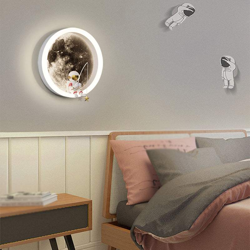 Children LED Wall Mount Light 1-Light Wall Light with Acrylic Shade for Kid's Room