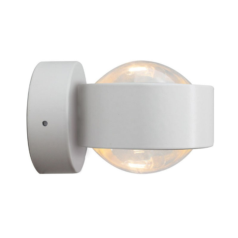 Metal Round Shape Wall Light Modern 2 Lights Wall Mount Light Fixture