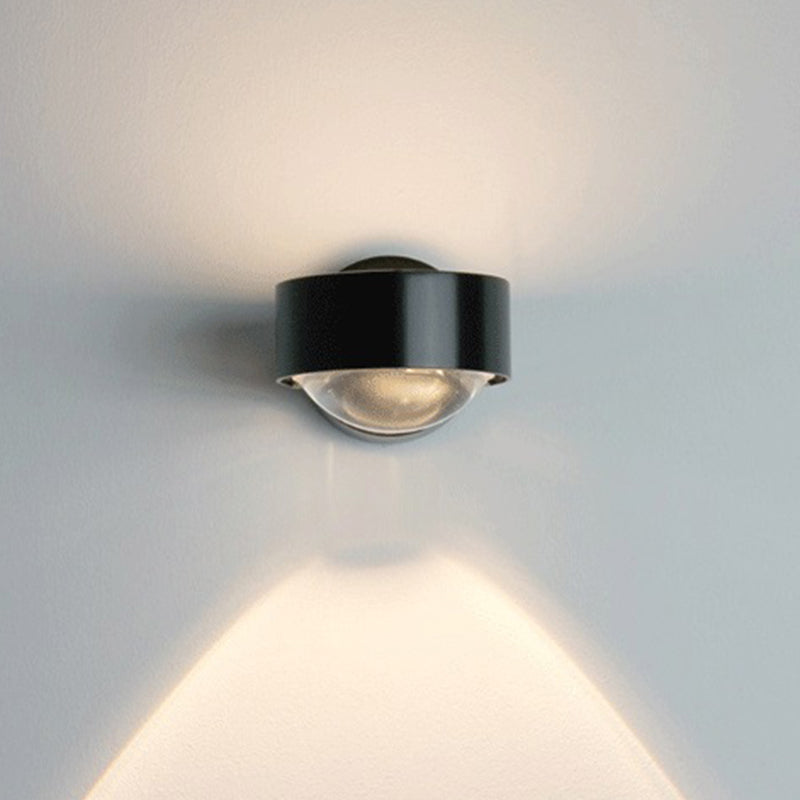 Metal Round Shape Wall Light Modern 2 Lights Wall Mount Light Fixture