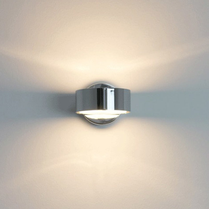 Metal Round Shape Wall Light Modern 2 Lights Wall Mount Light Fixture