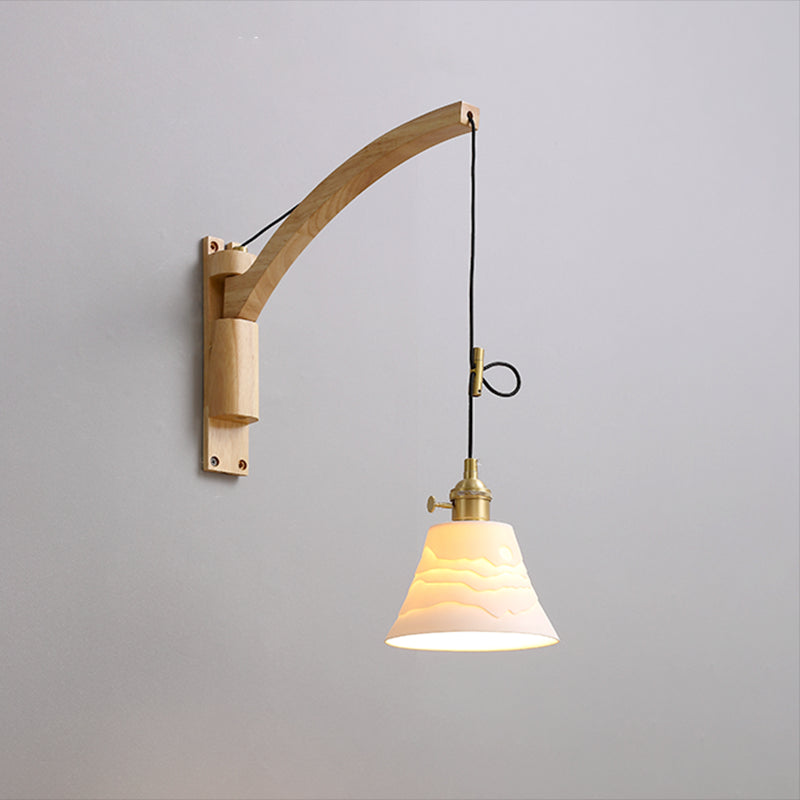 Wood Wall Sconce Light Modern Creative Wall Light for Bedroom