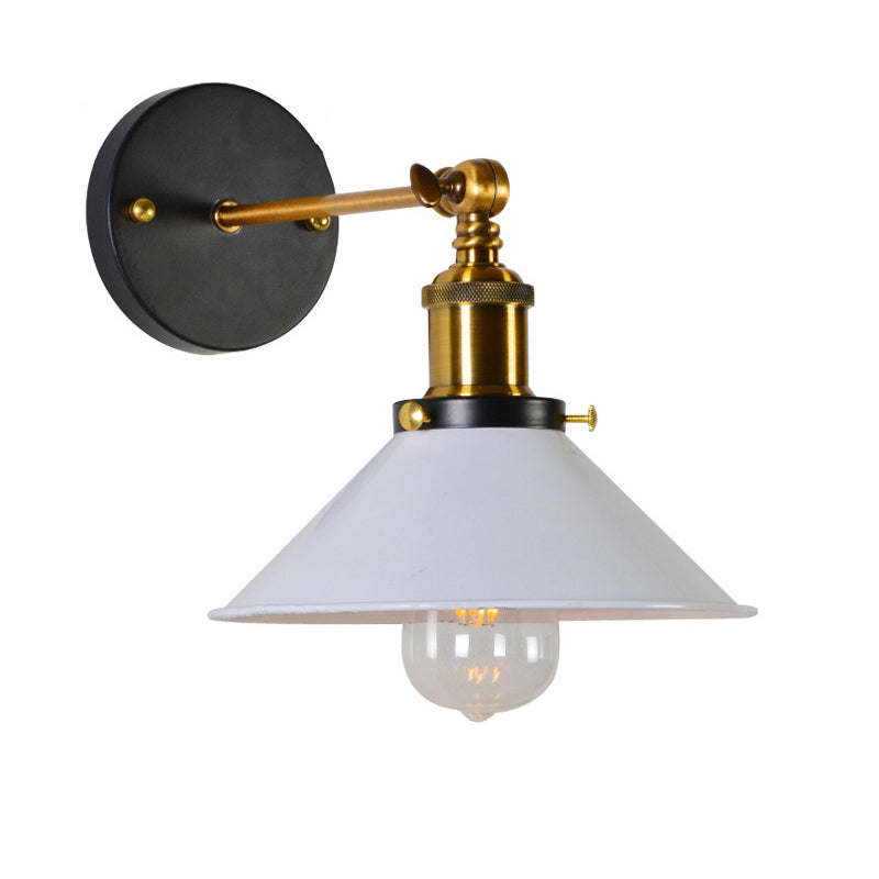 Industrial Style Wall Sconce Metal 1 Light Sconces for Living Room