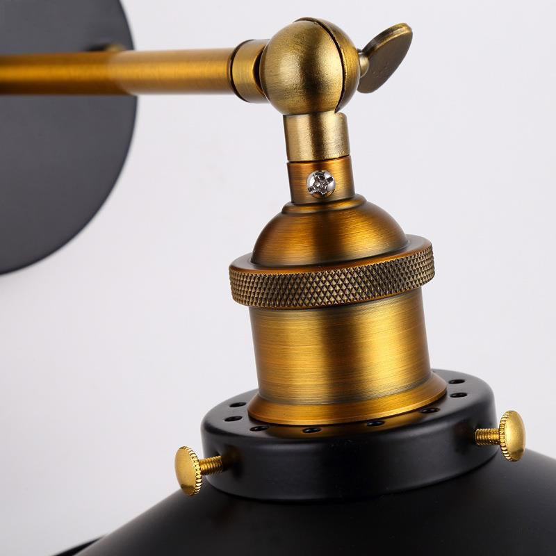 Industrial Style Wall Sconce Metal 1 Light Sconces for Living Room