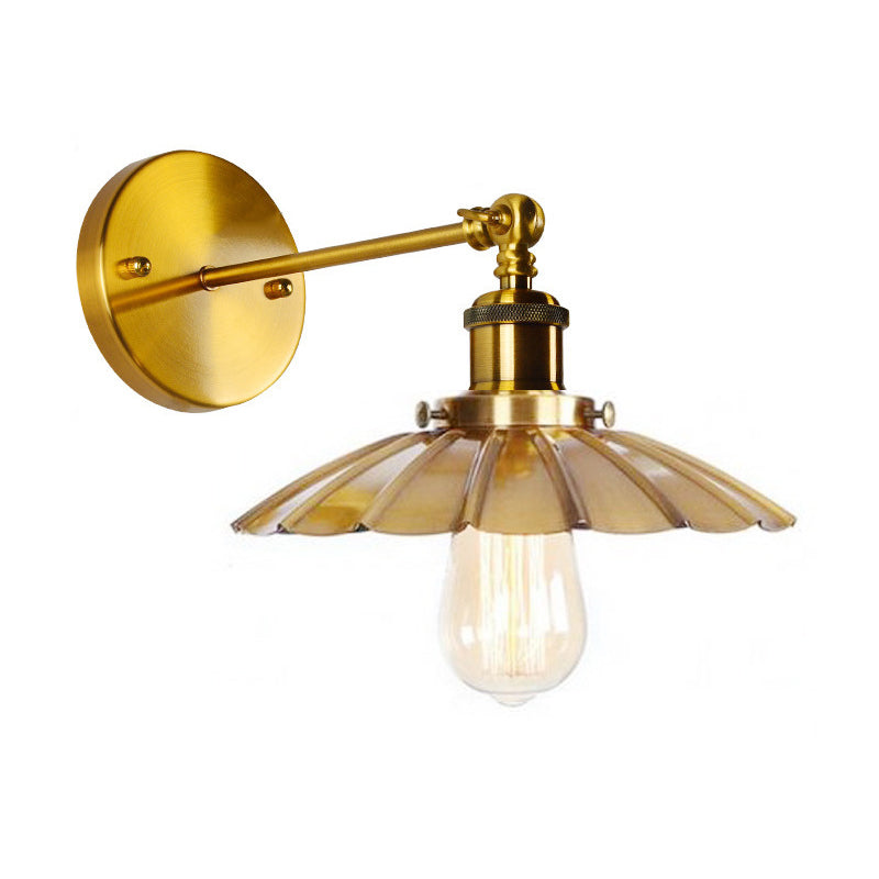 Industrial Style Wall Sconce Metal 1 Light Sconces for Living Room