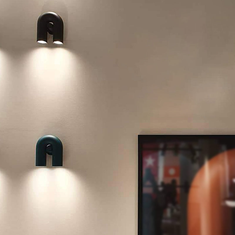 2-Light Geometric Wall Mount Light Modern Style Resin Wall Mount Lighting