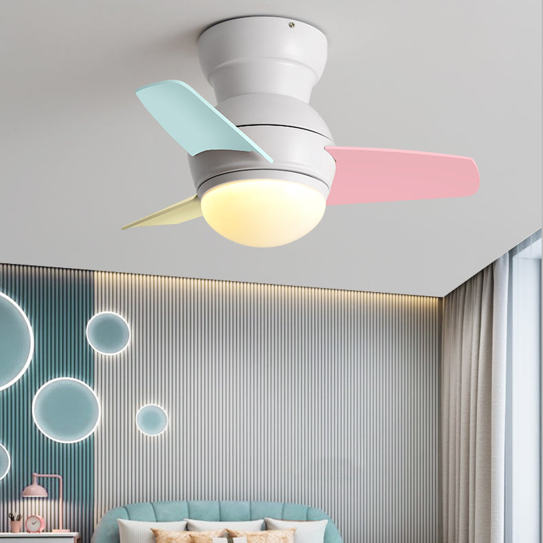 Metal Ceiling Fan Lamp Modern Style 1 Light Ceiling Fan Light for Children's Room