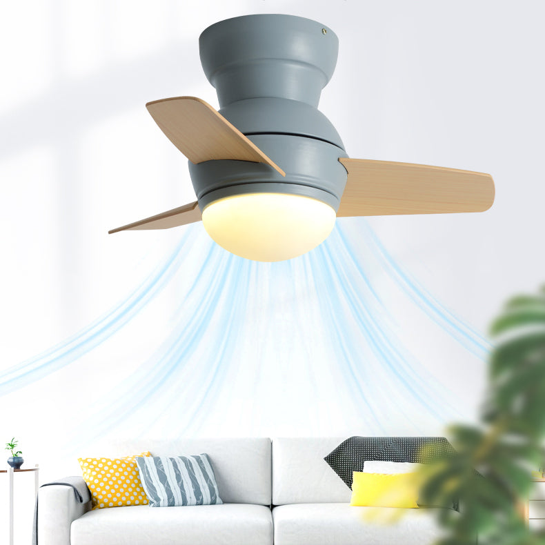 Metal Ceiling Fan Lamp Modern Style 1 Light Ceiling Fan Light for Children's Room