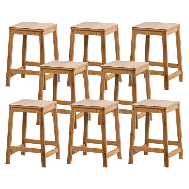Dining Room Simple Wood Barstool Wood 4 Legs Bar Stool with Pedal