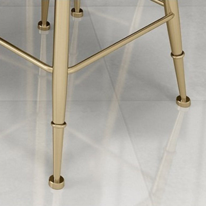 Coffee Shop Modern Barstool Circular Seat Bar Stool with Gold Base