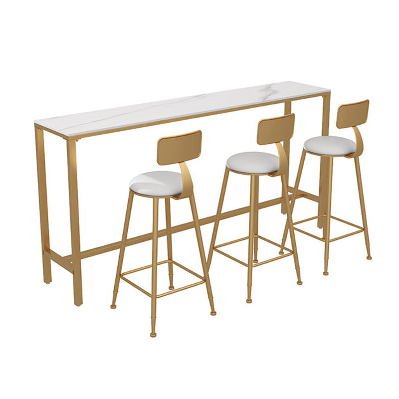 1/2/4 Piece Glam Matte Finish Pub Dining Set Sintered Stone Bar Table Set