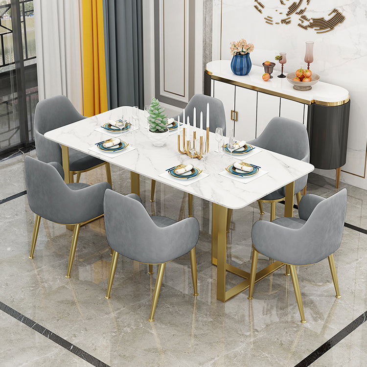 Modern Velvet Chairs & Bench Set 1/2/6/7 Pieces Home Dining Table Set