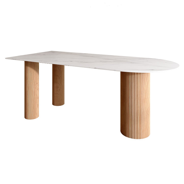 Contemporary Style Dining Table 3 Legs Dinette Table for Home Kitchen